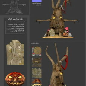 Model 3D potwora drzewnego