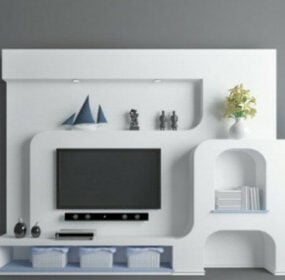Milky Elegant TV-vägg 3d-modell