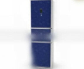 नीला रेफ्रिजरेटर 3डी मॉडल