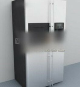 Réfrigérateur gris une porte modèle 3D