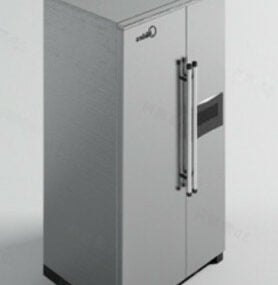 Modern Kitchen Refrigerator Double Doors 3d model