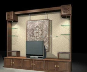 Asean Traditional Tv Background 3d model