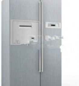 Kaksiovisen jääkaapin 3d-malli
