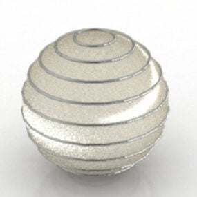Kiiltävä pyöreä lamppu 3d-malli