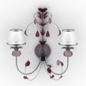 Purple Elegant Bedside Lamp 3d model