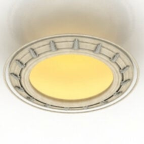 3д модель круглого потолочного светильника
