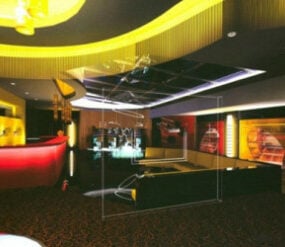 Modelo 3d de design de cena interior de bar