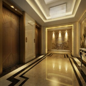 Розкішна 3d модель прикраси ліфта