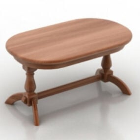 Muebles de mesa de madera modelo 3d