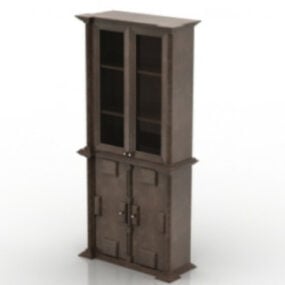 Ancient Chinese Wooden Wardrobe 3d model