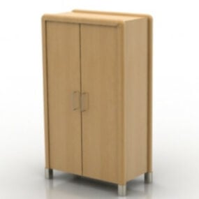 3д модель деревянного шкафа-купе