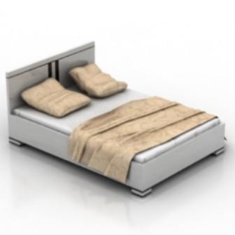 Simple Double Bed Free 3d Model 3ds Max Open3dmodel 20996