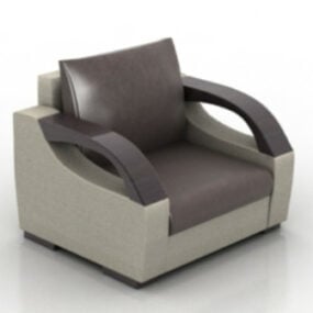 Modelo 3d de cadeira de sofá confortável