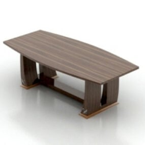 Biurowy drewniany stół Model 3D