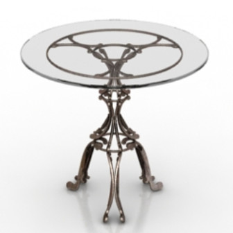 Dekorace kovový konferenční stolek