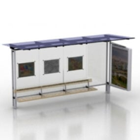 Busstation 3d-modell
