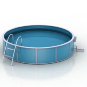 圆形泳池3d模型