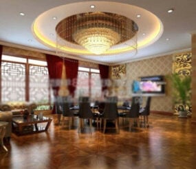 Hotel Restaurant 3d-modell