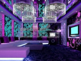 Purple Ktv Luxury Box 3d-malli