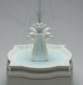 Model 3d Desain Fountain sing dhuwur
