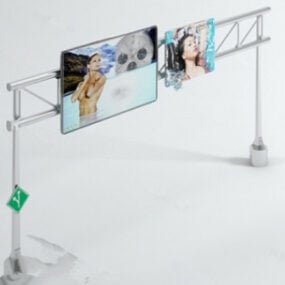 Pouliční reklama znamení 3D model