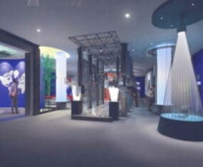 Modello 3d di progettazione della sala