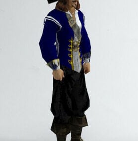 Model 3D postaci człowieka pirata
