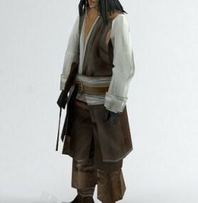 Model 3d Karakter Kapten Jack Sparrow