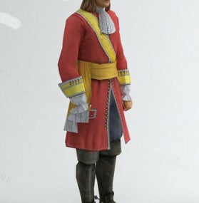 红衣男子3D模型