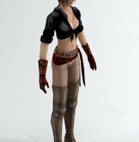 Personaggio femminile Assassino modello 3d