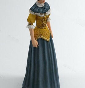 3D model západní ženské postavy