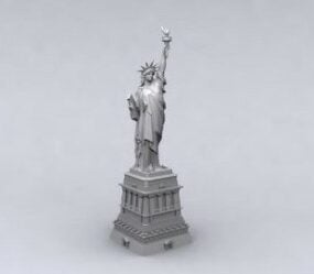 Modello 3d della statua della libertà negli Stati Uniti