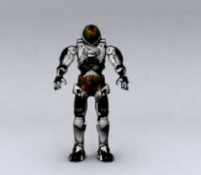 Cartoon Robot Platinum 3d model