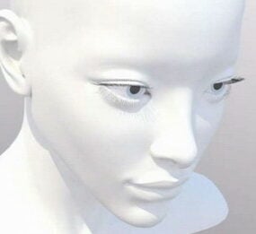 3D-Modell einer Schaufensterpuppe mit weiblichem Kopf