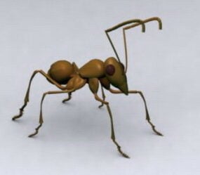 Modelo 3d de formiga animal
