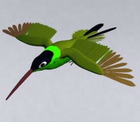 Modello 3d del colibrì