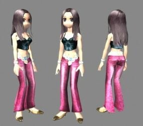 Beatuful Female Dancer Character 3d model