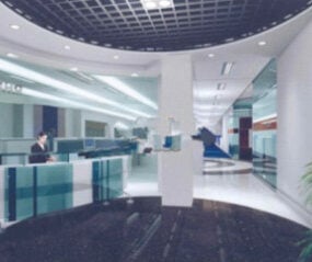 Company Reception Interior Scene 3d model