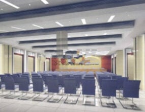 3D model konferenční místnosti výzdoba interiéru scény