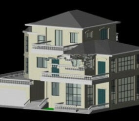 Model Rumah Vila 3d