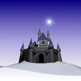 Disney Castle Animerad 3d-modell