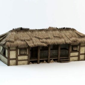 Stråtækt Folk House 3d-model