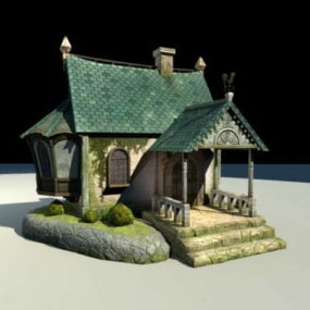 Anime Beautiful House 3d model