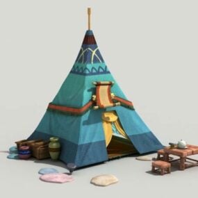 Cartoon Tent 3d model