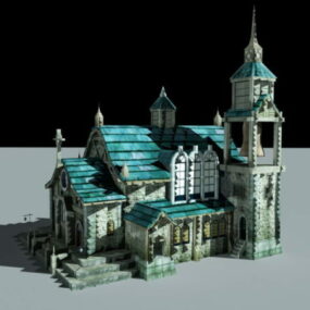 중세 가톨릭 교회 3d 모델