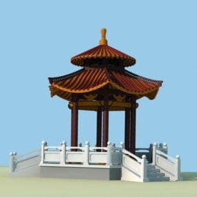 Çin Bahçesi Pavyonu 3d modeli