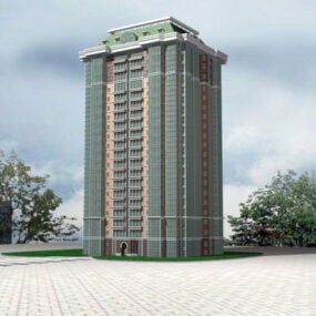 Communistisch flatgebouw 3D-model
