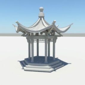 Pavillon asiatique modèle 3D