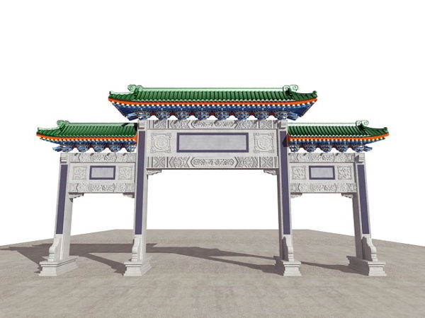 Ancient Chinese Paifang Gate