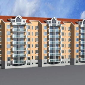 Moderne Condominium Apartment Building 3d-modell